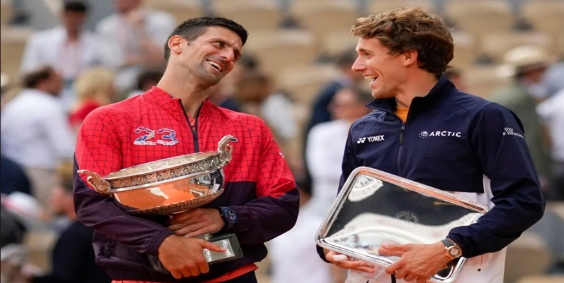 French Open men's singles champion Novak Djokovic  